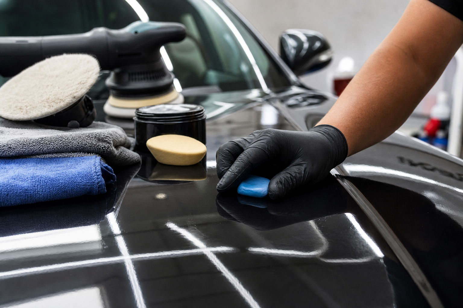Clay bar vs washing, waxing, polishing, and paint correction — clay bar treatment benefits