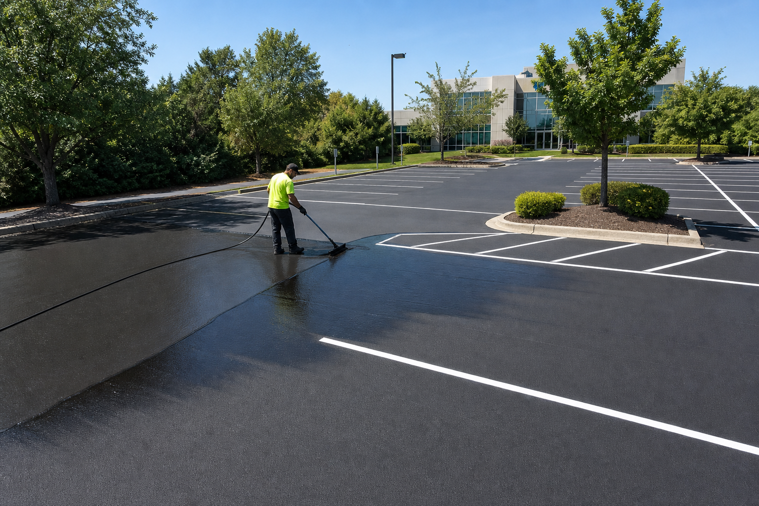 Routine maintenance that extends pavement life: sealcoating and striping — asphalt paving basics