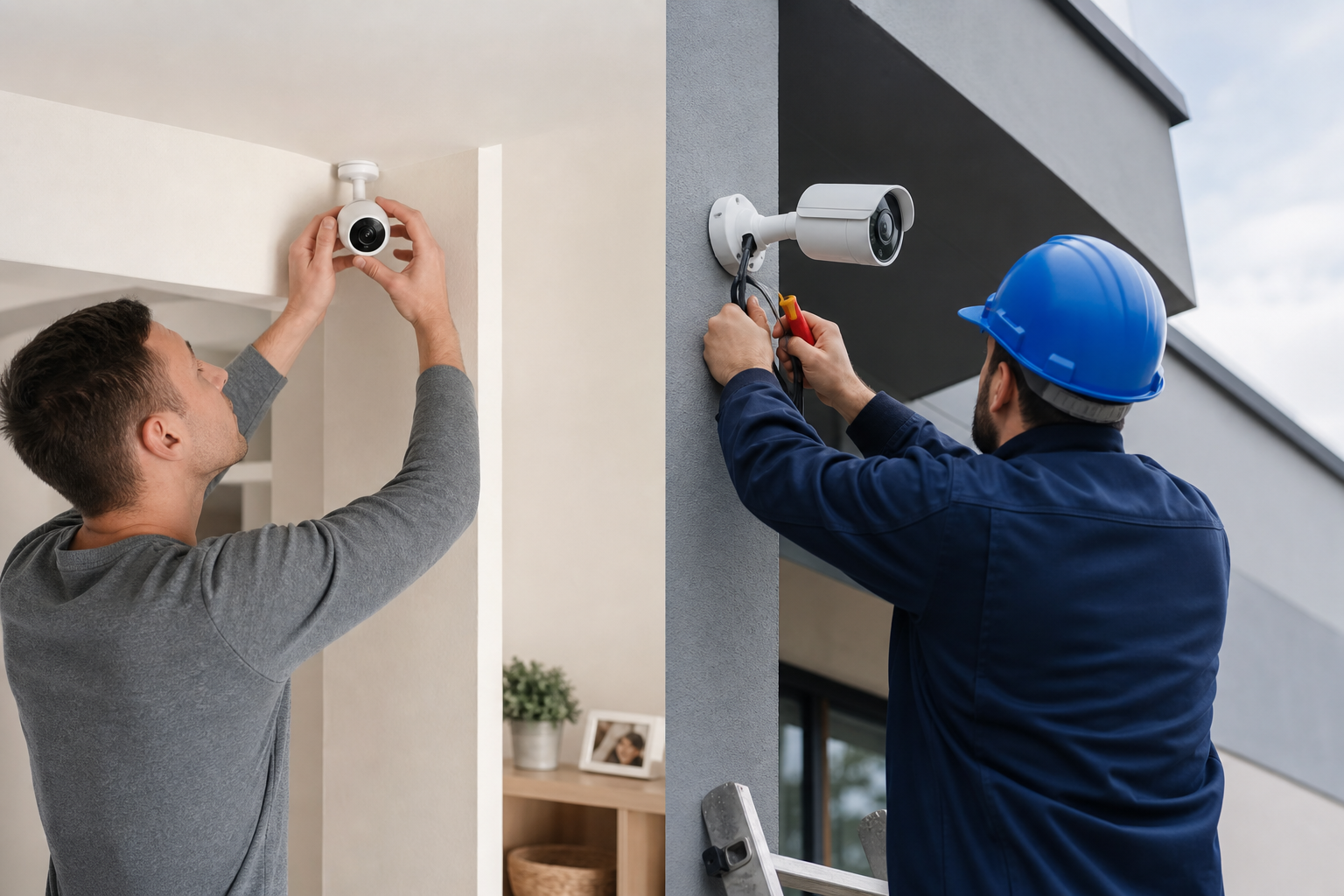 When to DIY and when to hire a licensed electrician or installer — IP cameras explained