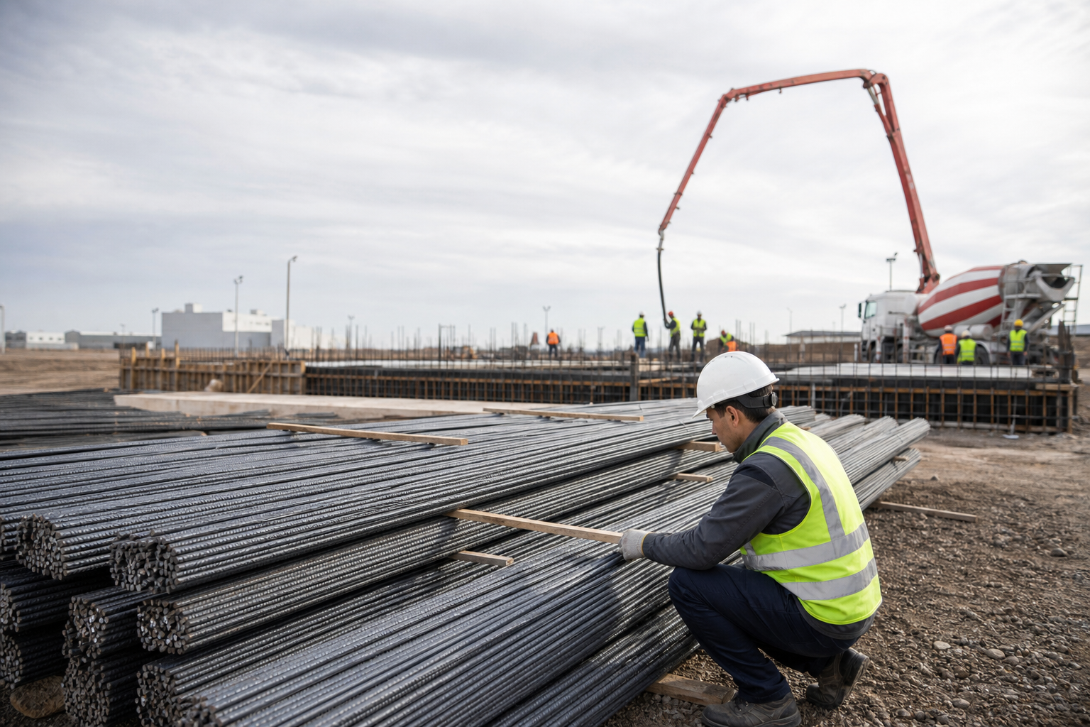 Delivery, storage and on-site handling checks before pour — corrosion resistant reinforcement