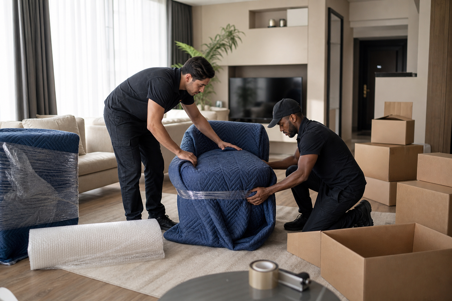 Confirm packing, blanket wrapping and special-handling procedures — home moving services mississauga