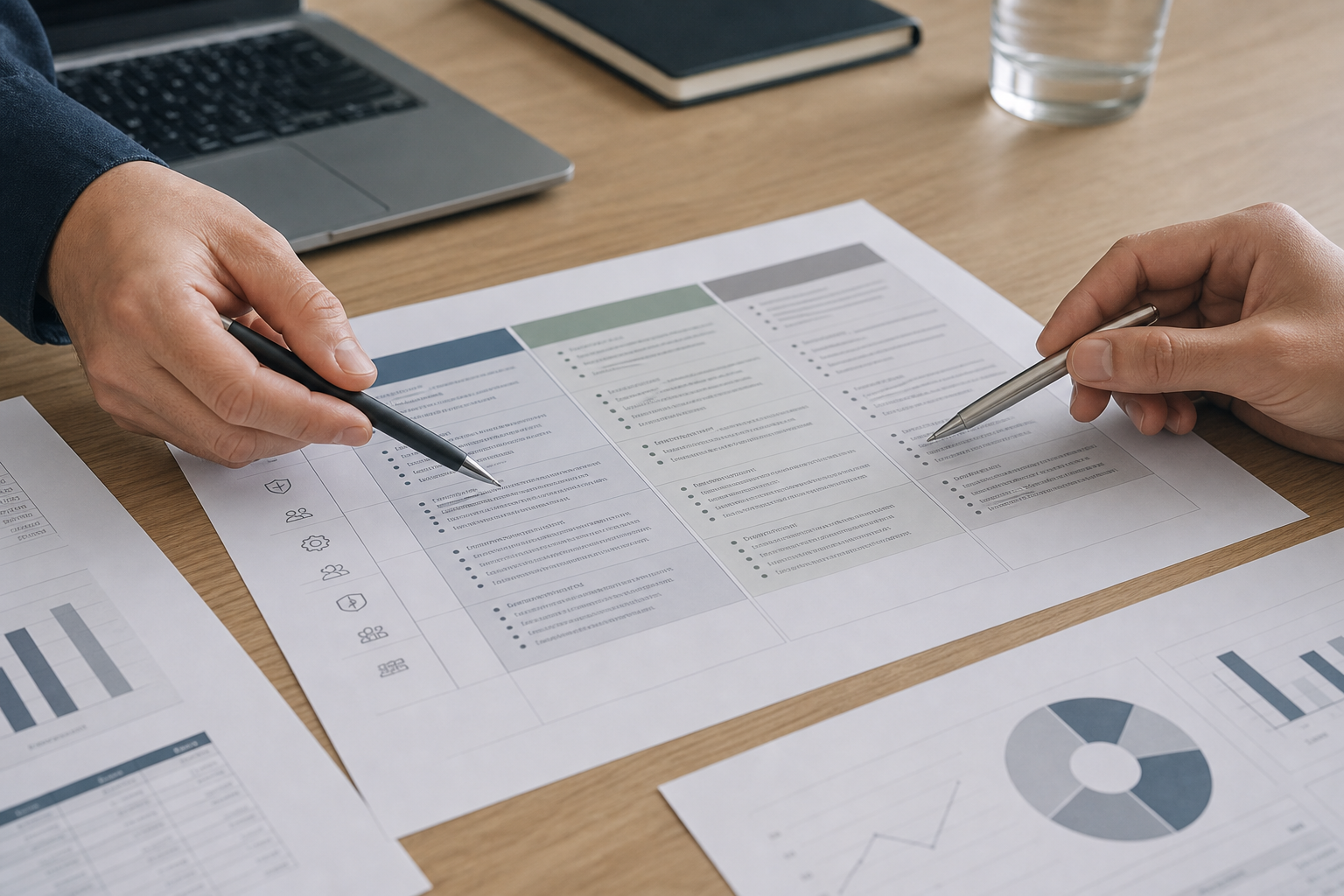 Side-by-side comparison by criterion — management reporting services