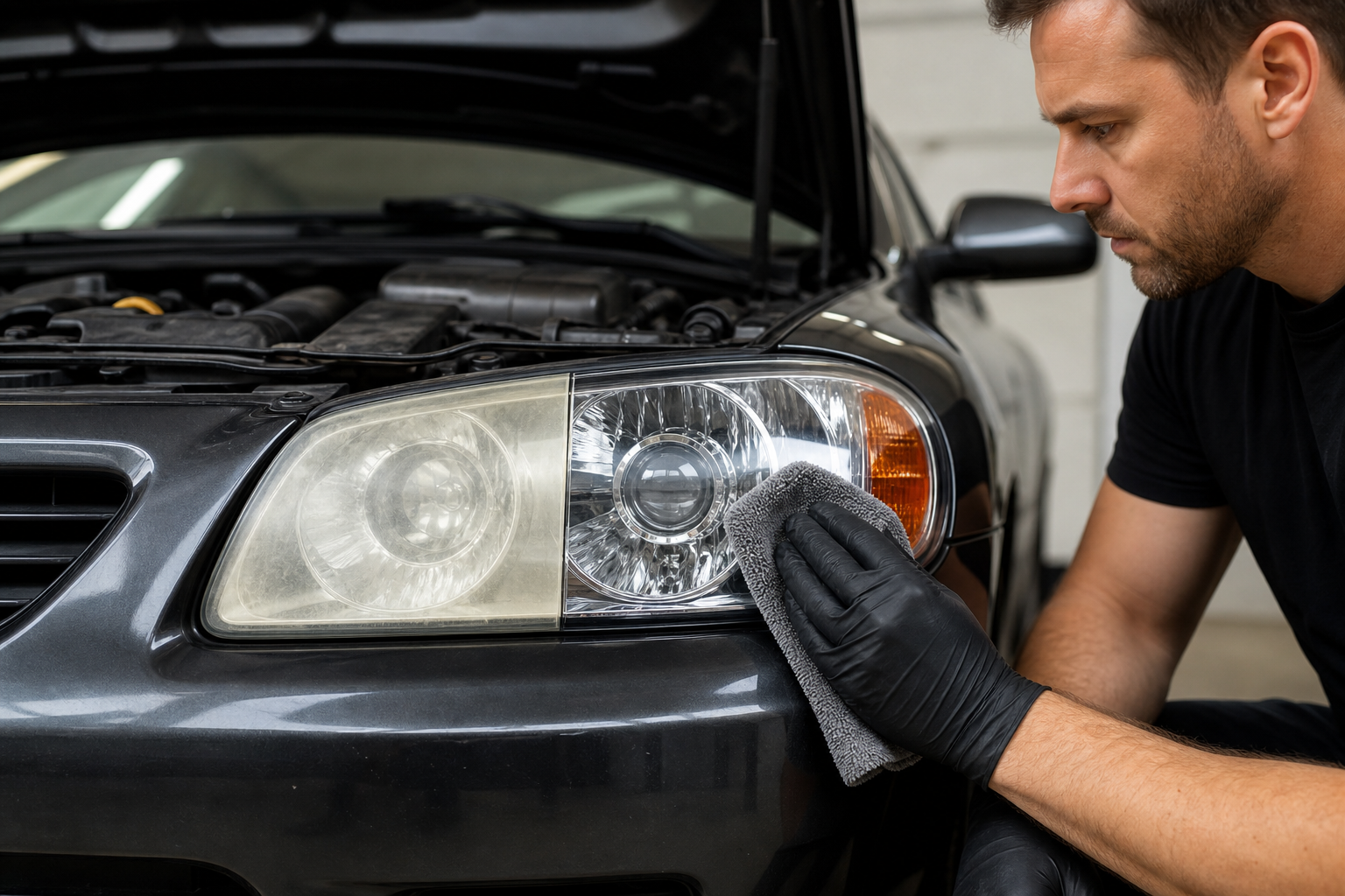 How can you tell if headlight restoration for cloudy lenses will work?