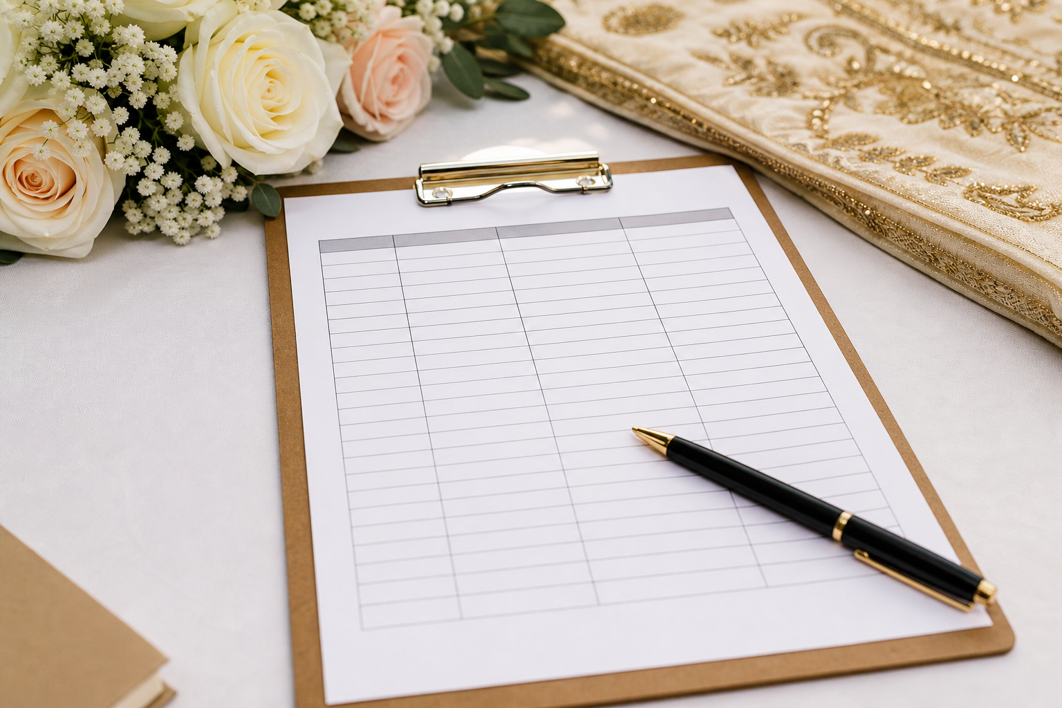 Sample day-of run sheet and short order of service — nikkah ceremony checklist