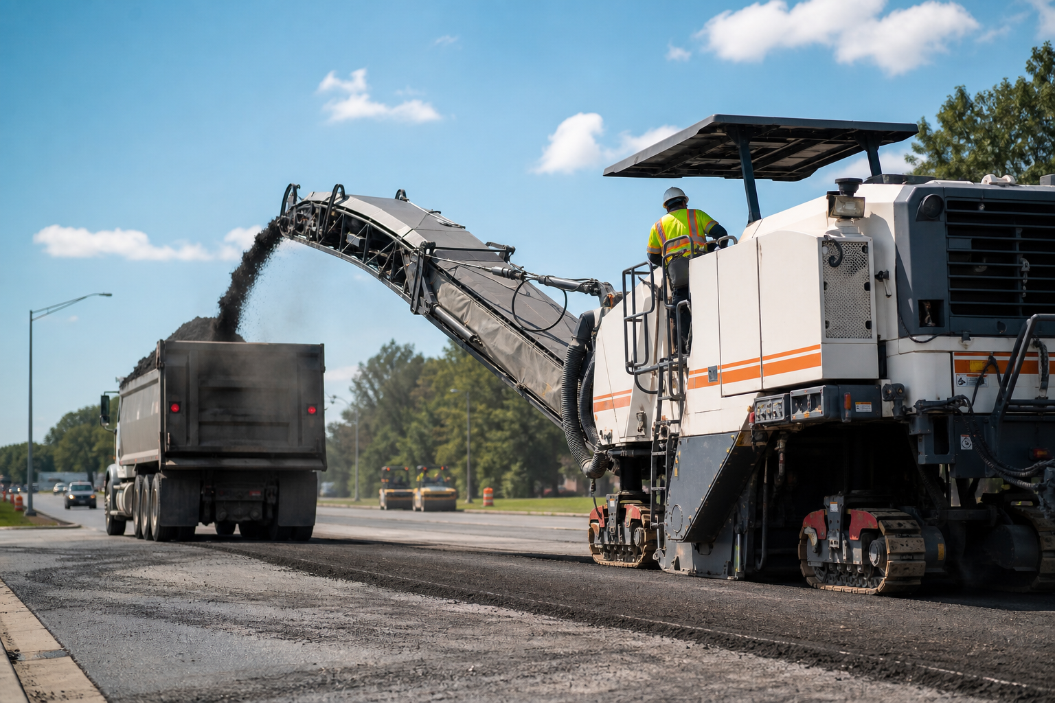 Asphalt milling process: what to expect on site