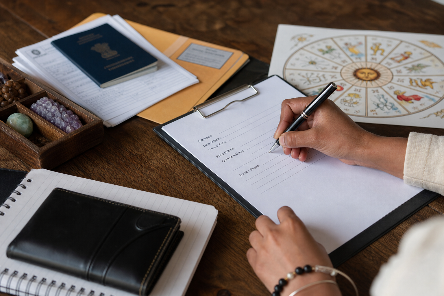 How to prepare: documents, birth details and questions to bring — astrology consultation Brampton