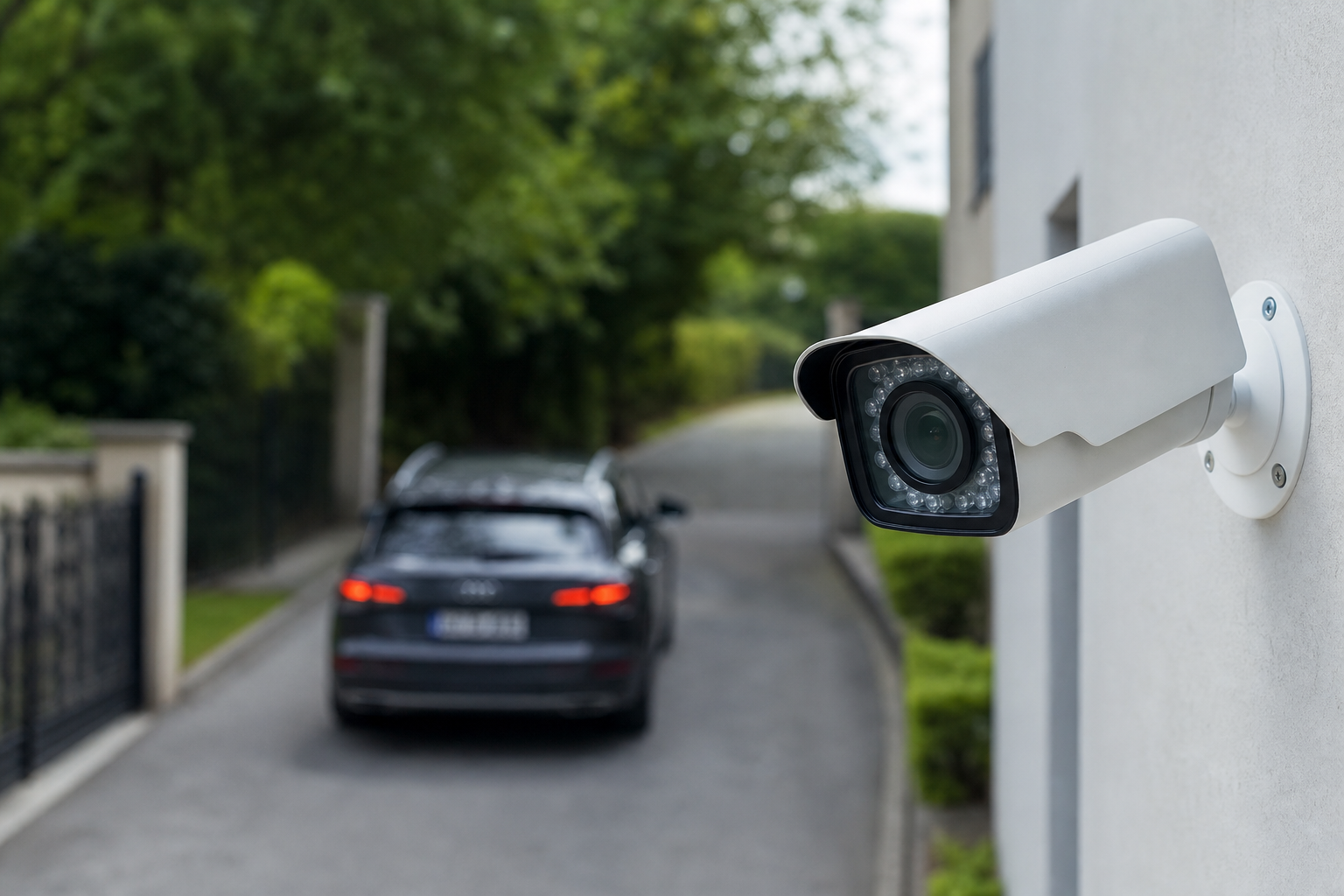 Driveways and long approaches: aiming for faces and licence plates — security camera angles