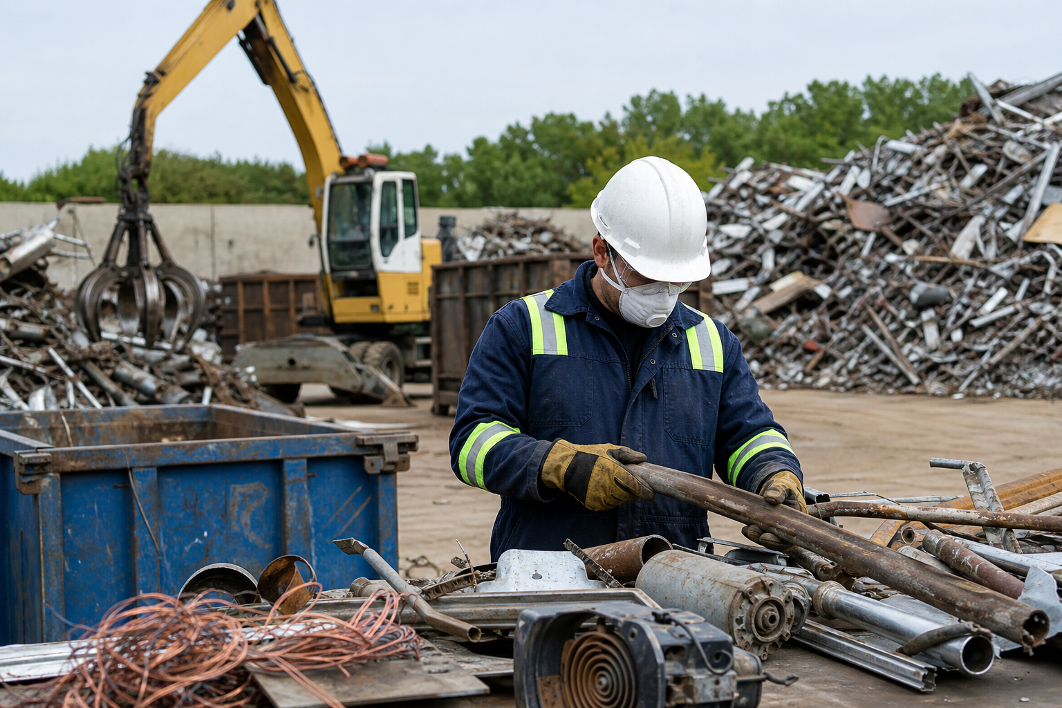 Tools, PPE and safety limits — how to sort mixed scrap metal