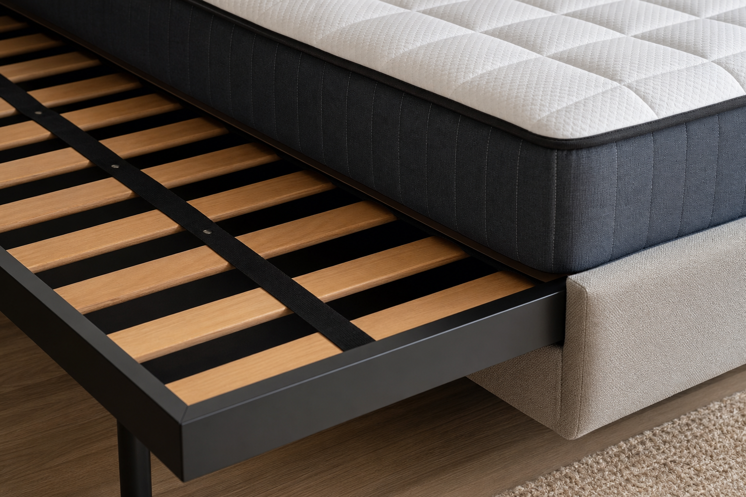 Match frame style to mattress type and support needs — bed frame styles