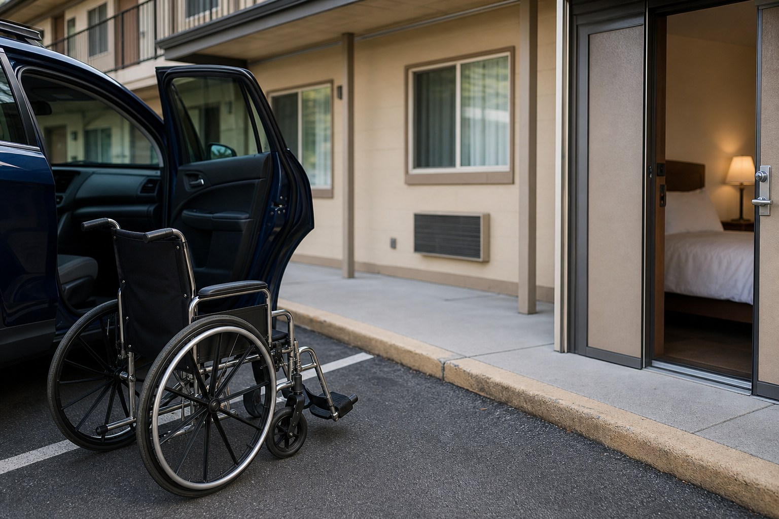 How rooms adjacent parking differs from accessible parking and what ADA guidance covers — rooms adjacent parking