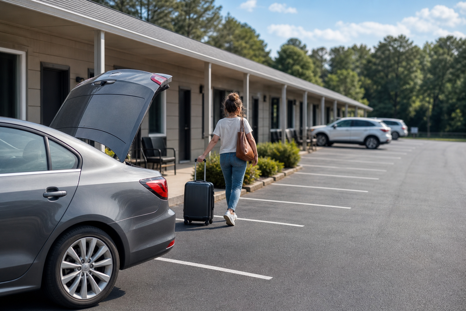 What to expect at Briarcliff Motel when you request adjacent parking — rooms adjacent parking
