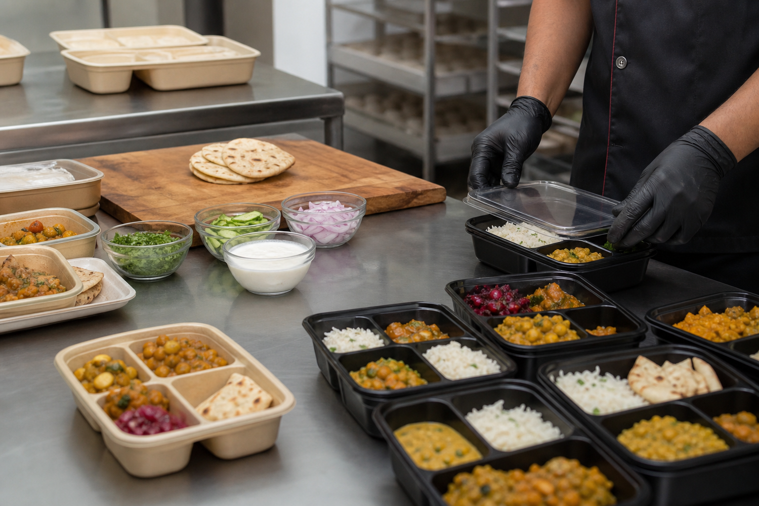 Dietary segregation, labelling and allergy handling — boxed lunch catering for offices