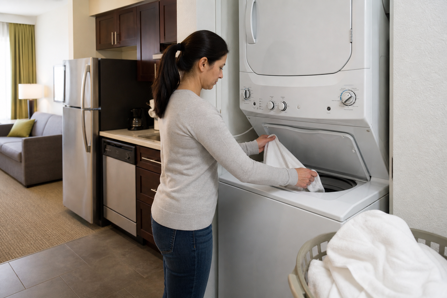 Check laundry, housekeeping, and utilities for long-stay comfort — extended stay suites with kitchen oklahoma city