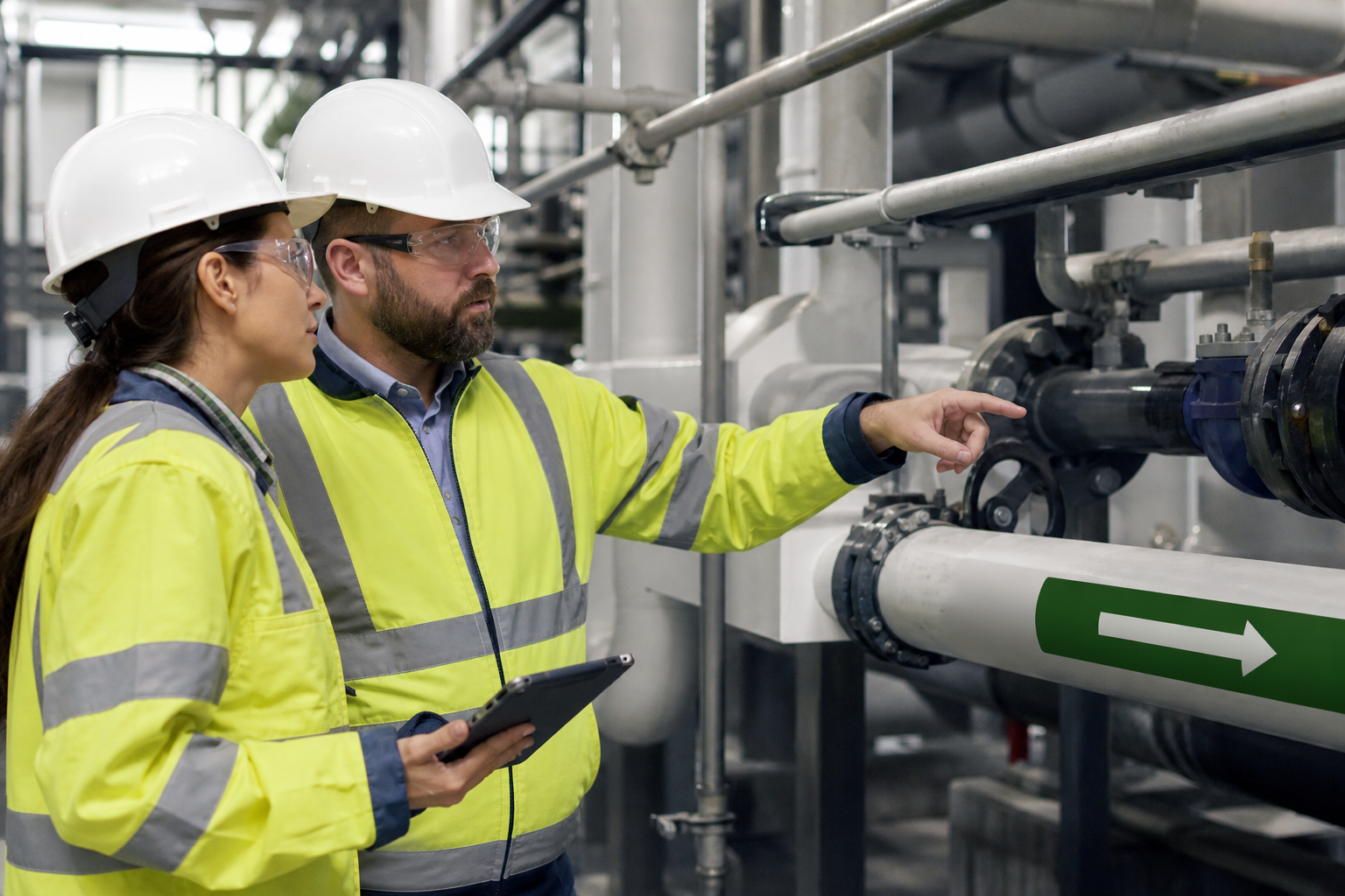 How to confirm compliance and request a quote — pipe marker flow direction