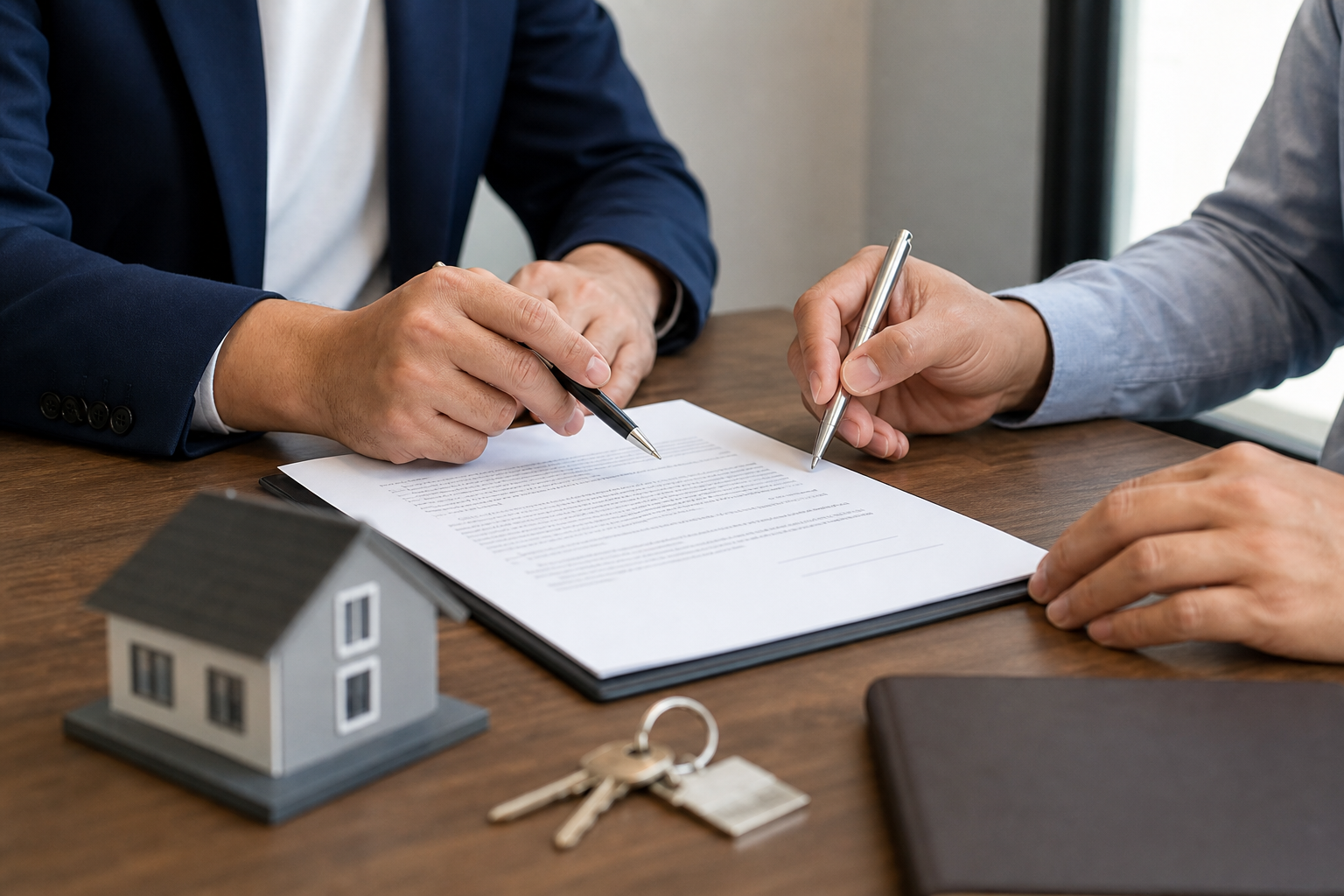 Transaction support and legal protection: contracts, offers and closing — property listing platform