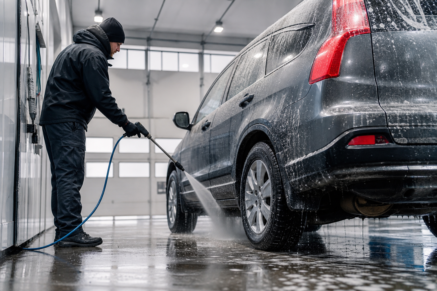 What to expect when you book professional winter salt removal — winter salt removal from car