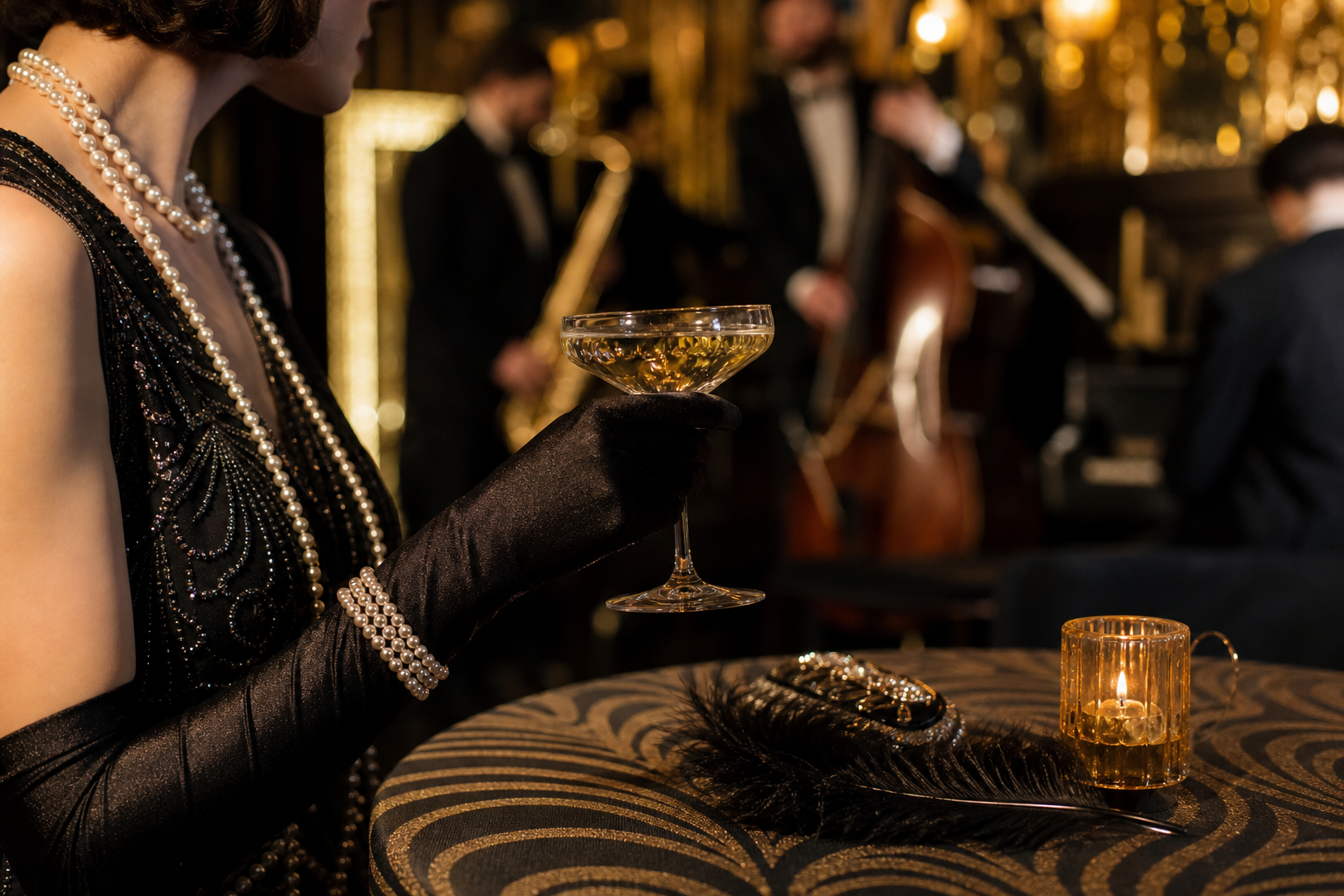 3. Roaring '20s speakeasy: Great Gatsby energy with live entertainment — annual gala theme ideas