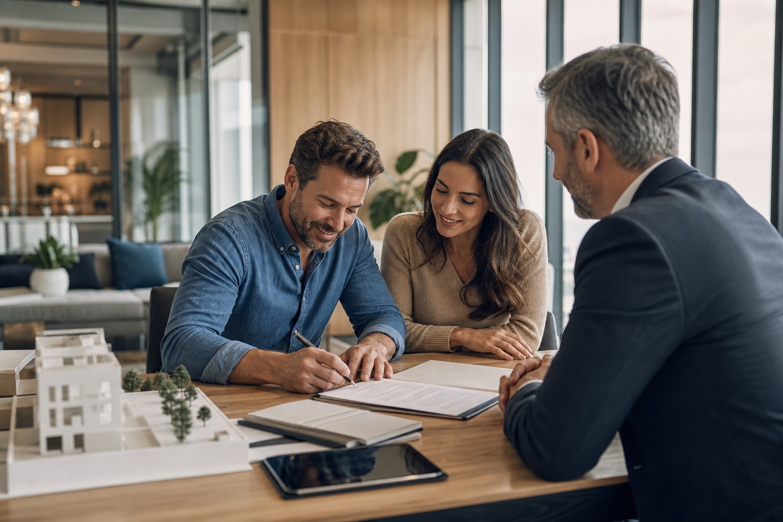 Contract, transfer steps and financing introductions — buyer inquiry support process