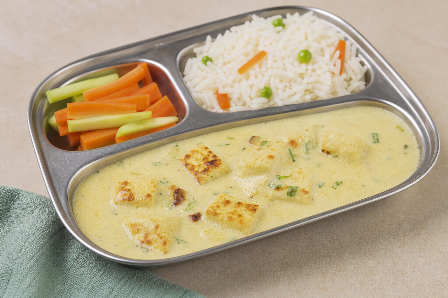 3. Paneer kid plate: creamy vegetarian protein without heat — kids menu meal ideas