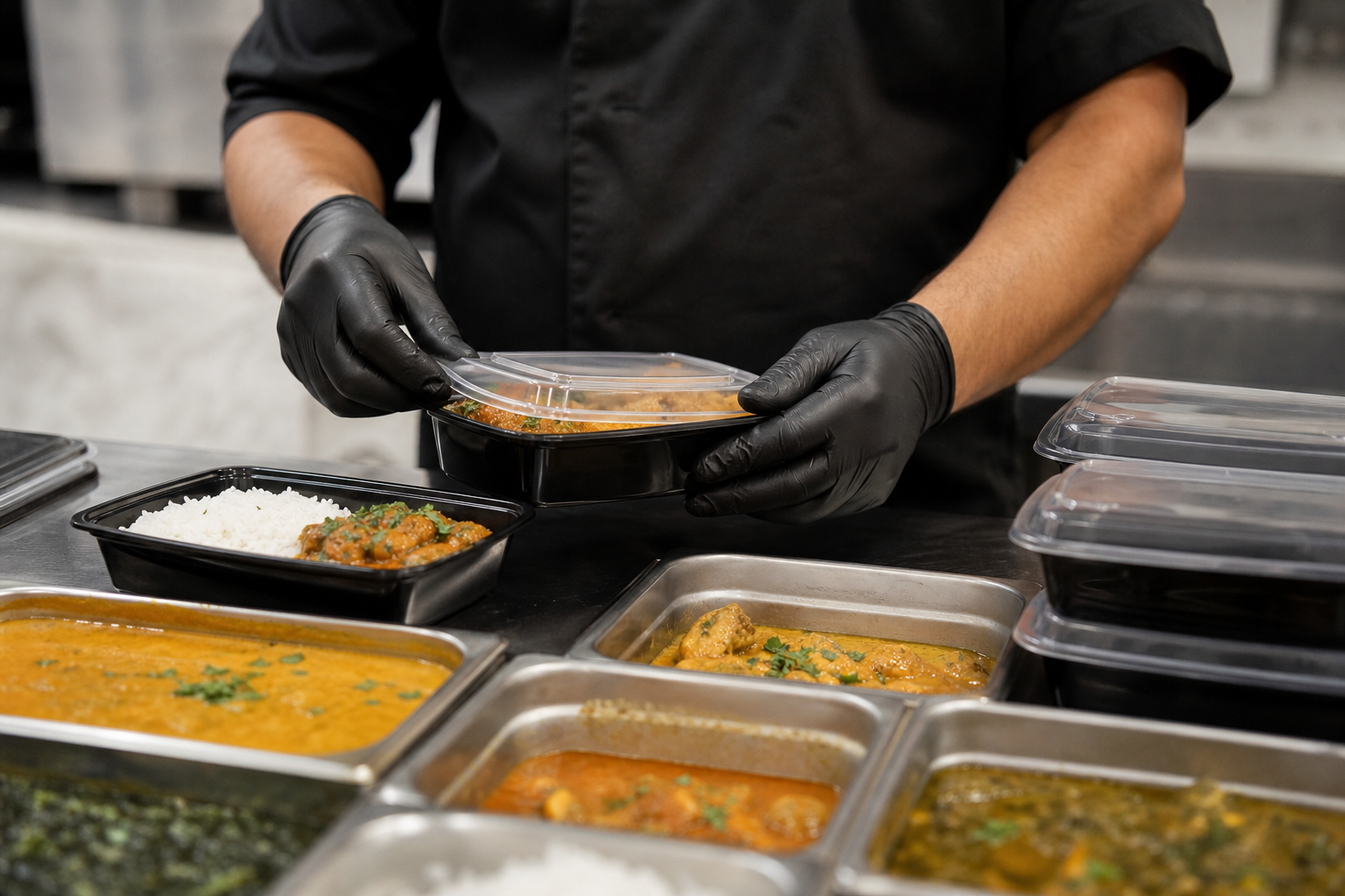 Verify dietary needs and allergen handling — Indian takeout Edmonton