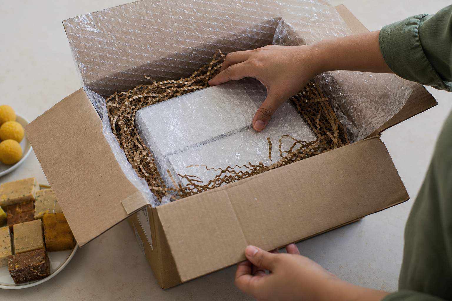 Inspect packaging and delivery methods sellers describe — Indian sweets online