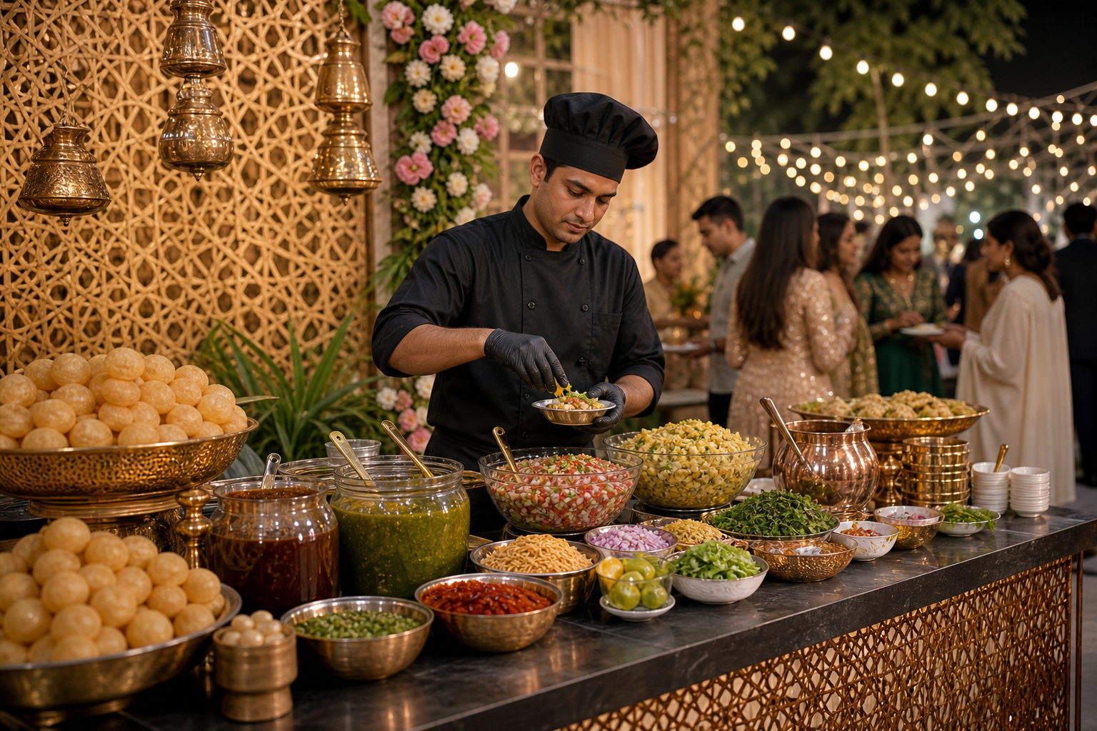Live chaat station setup requirements for venues and caterers