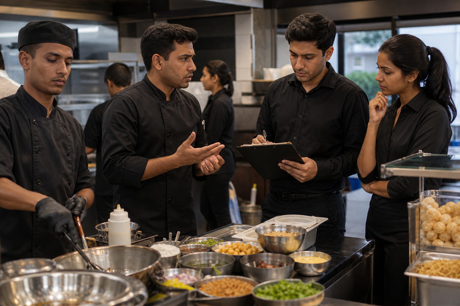 Stop points, common risks and fallback decision criteria — live chaat station setup