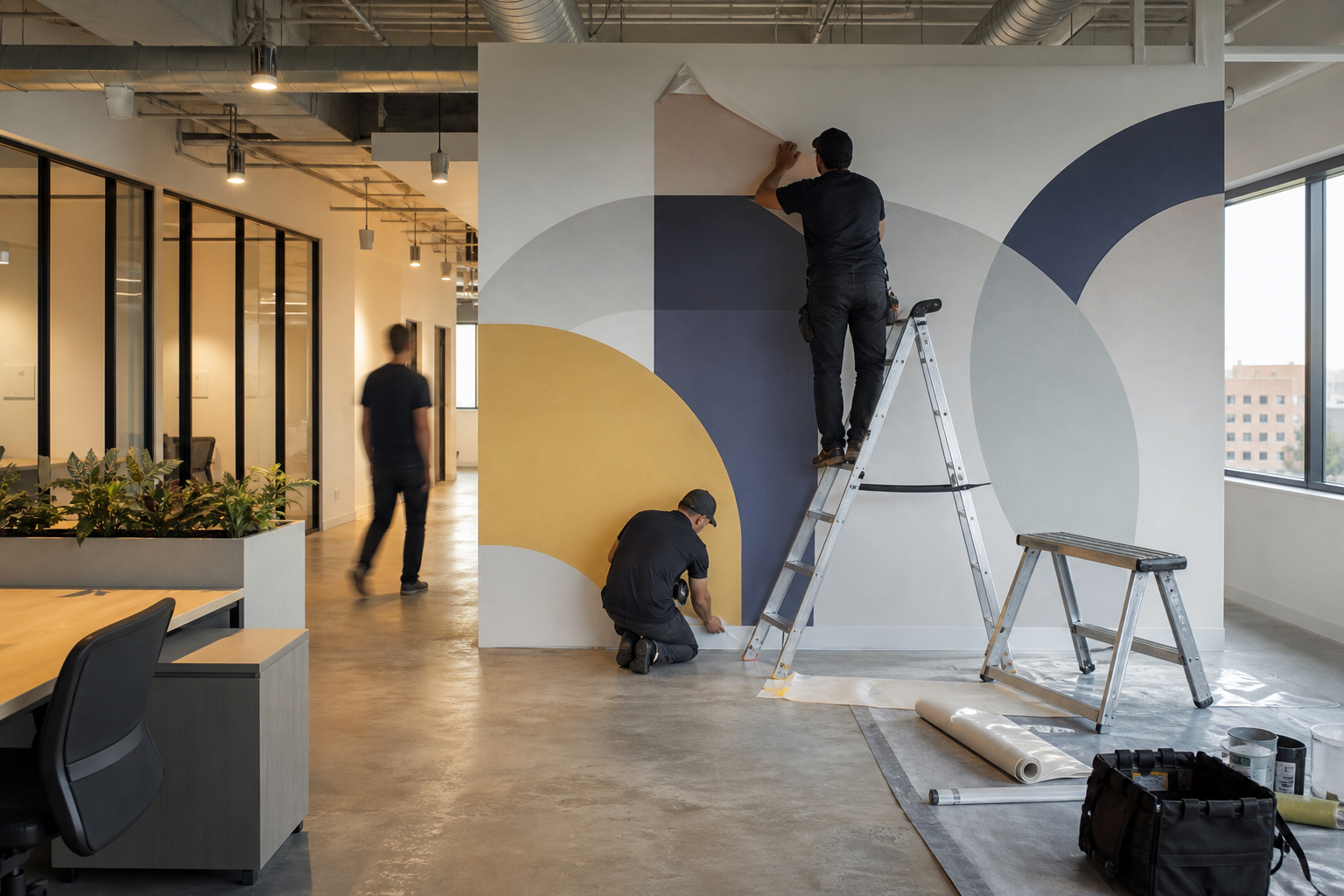 Stage 5: install-day coordination and disruption minimization — brand installation planning