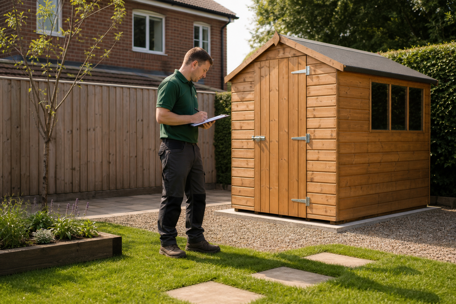 Stage 7: final inspection, follow-up and quality assurance — garden shed installation process