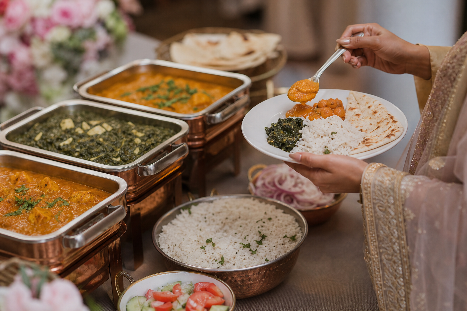 Step 3: Plan food, drinks and dietary needs with South Asian options — baby shower planning guide