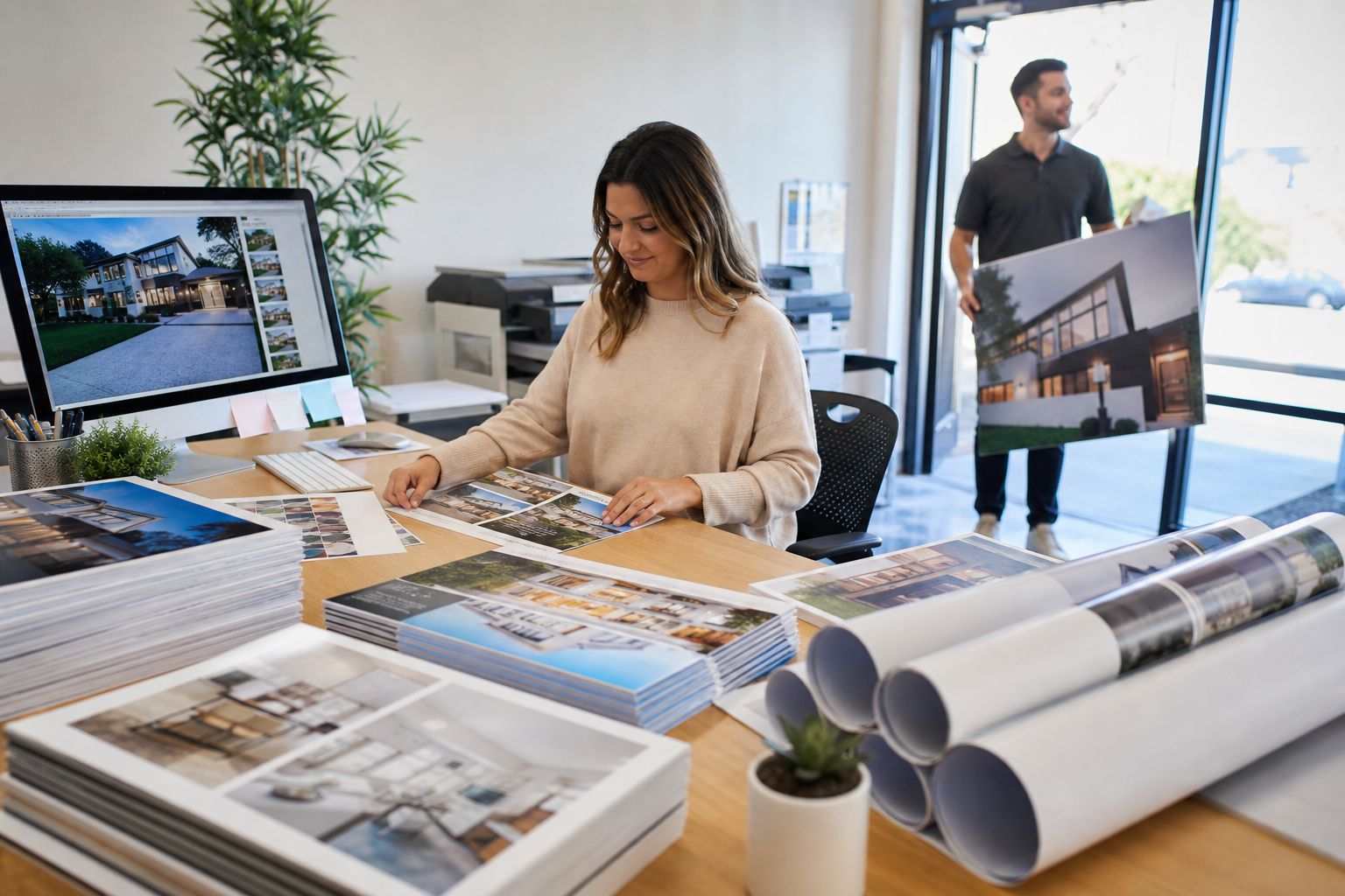 Real estate marketing packages with same-day pickup and design support
