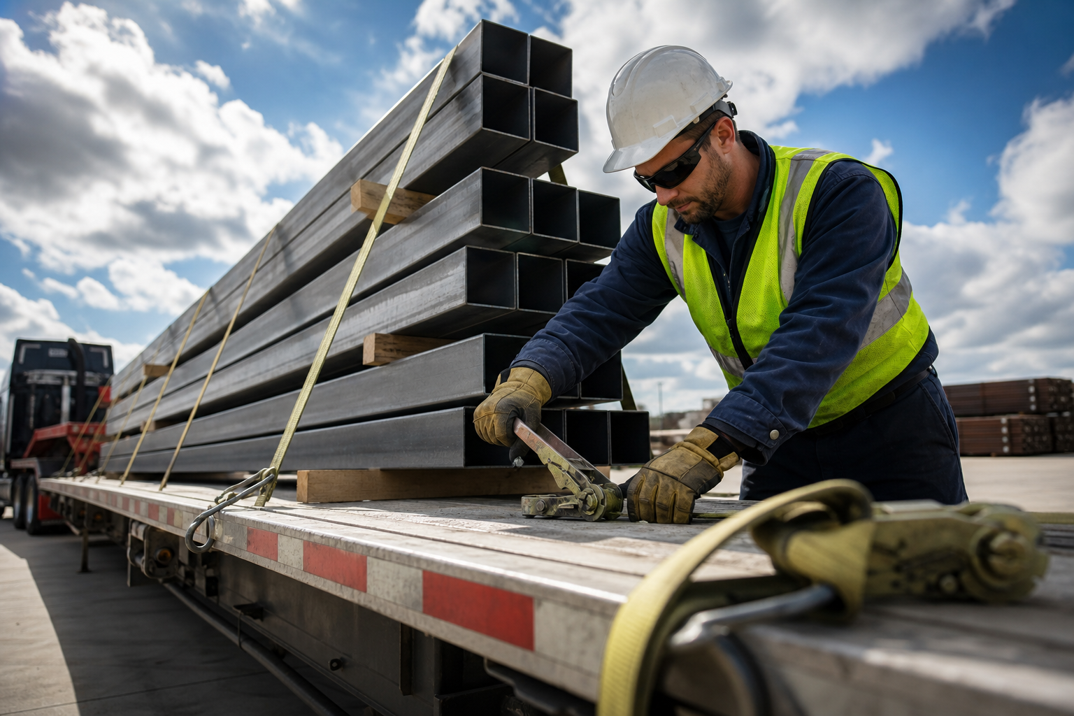 How to perform flatbed load securement safely