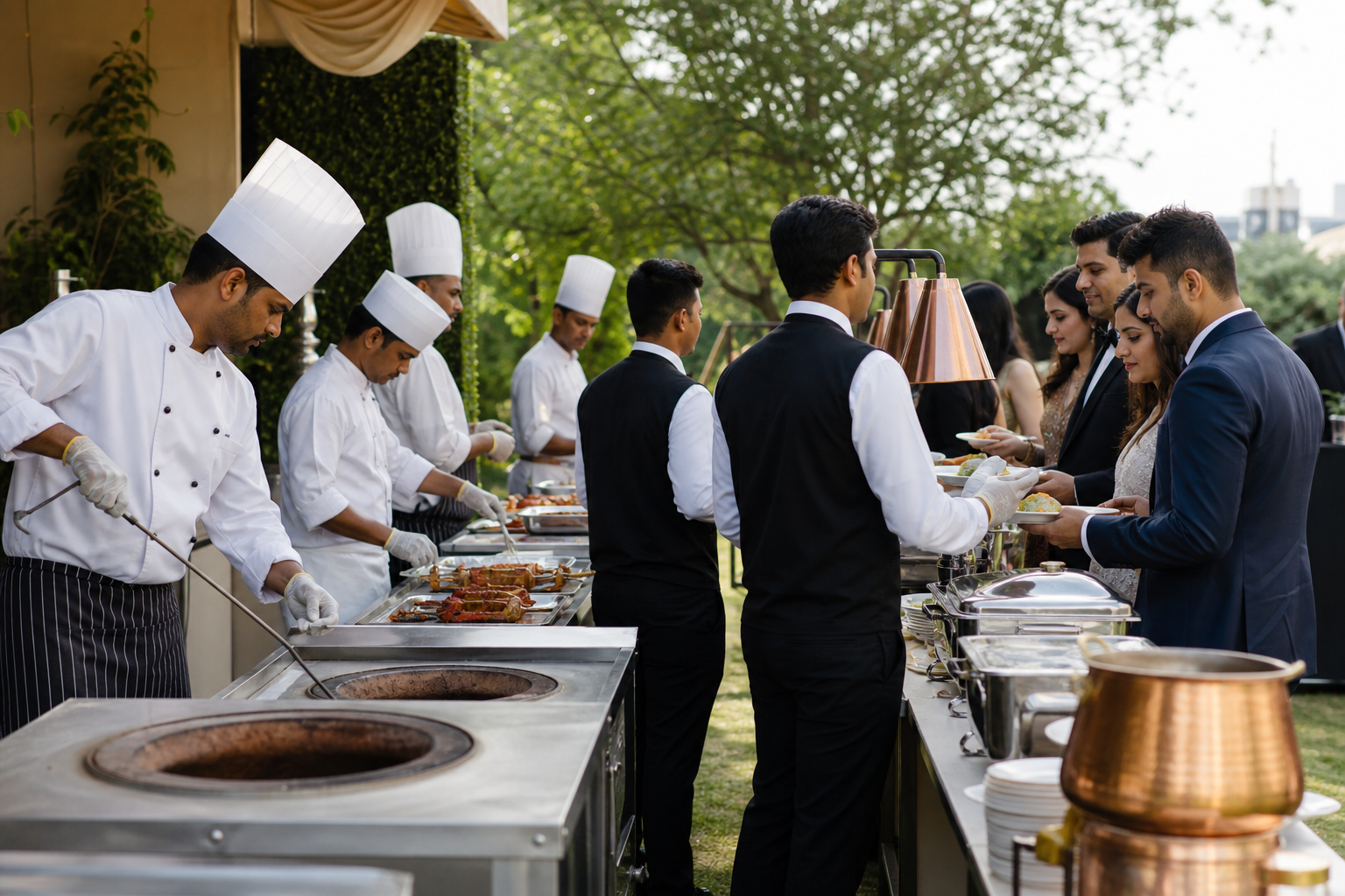 Staffing, service flow and timing — live tandoor catering guide