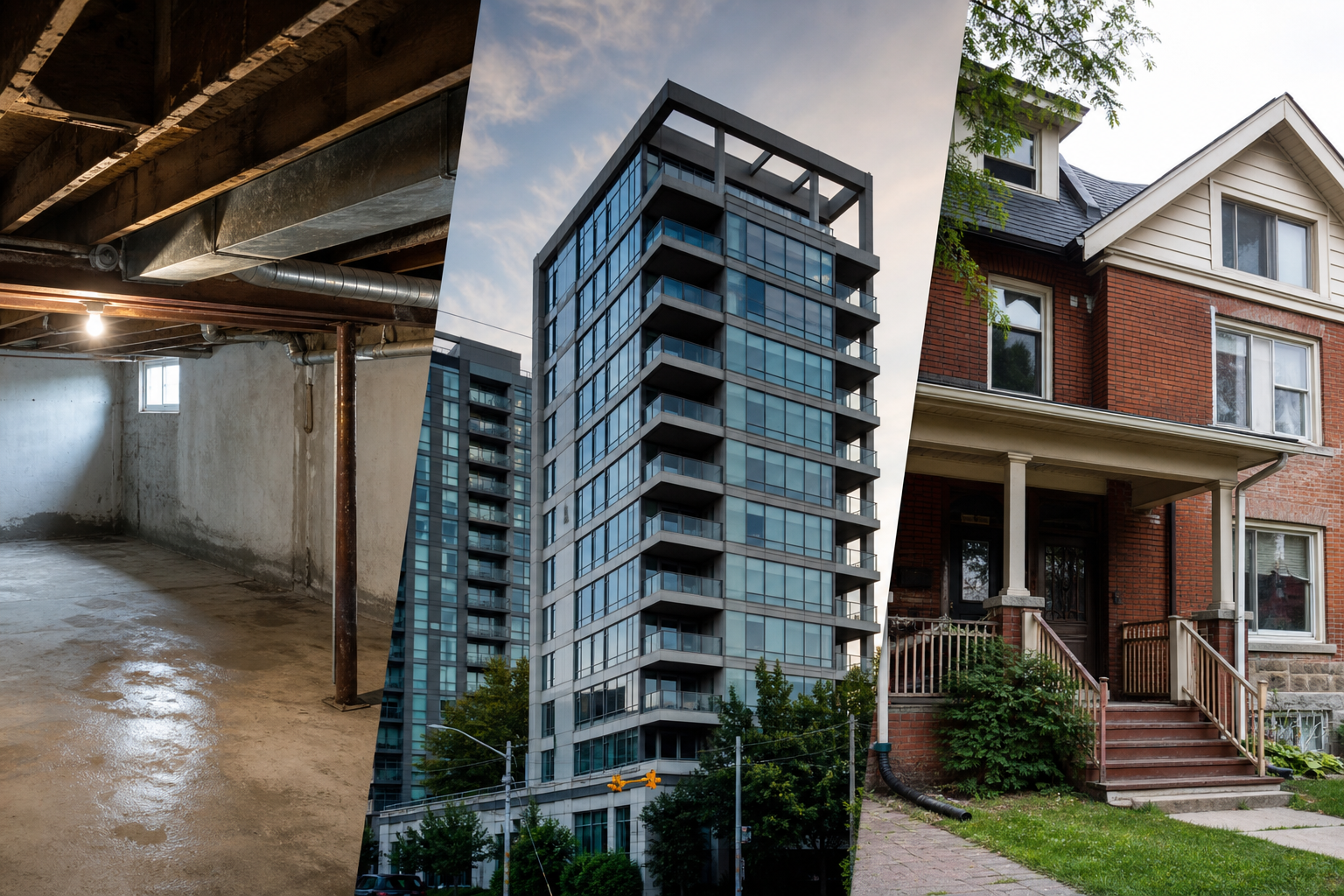 GTA-specific considerations for basements, condos and older homes — moisture intrusion warning signs