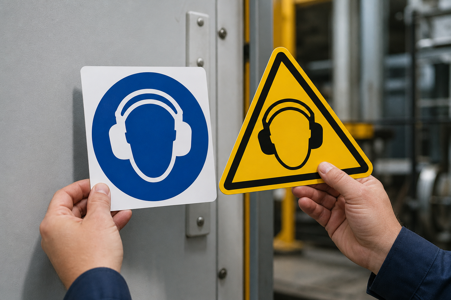 Mandatory versus advisory formats: symbols, wording, and basic layout — PPE sign requirements