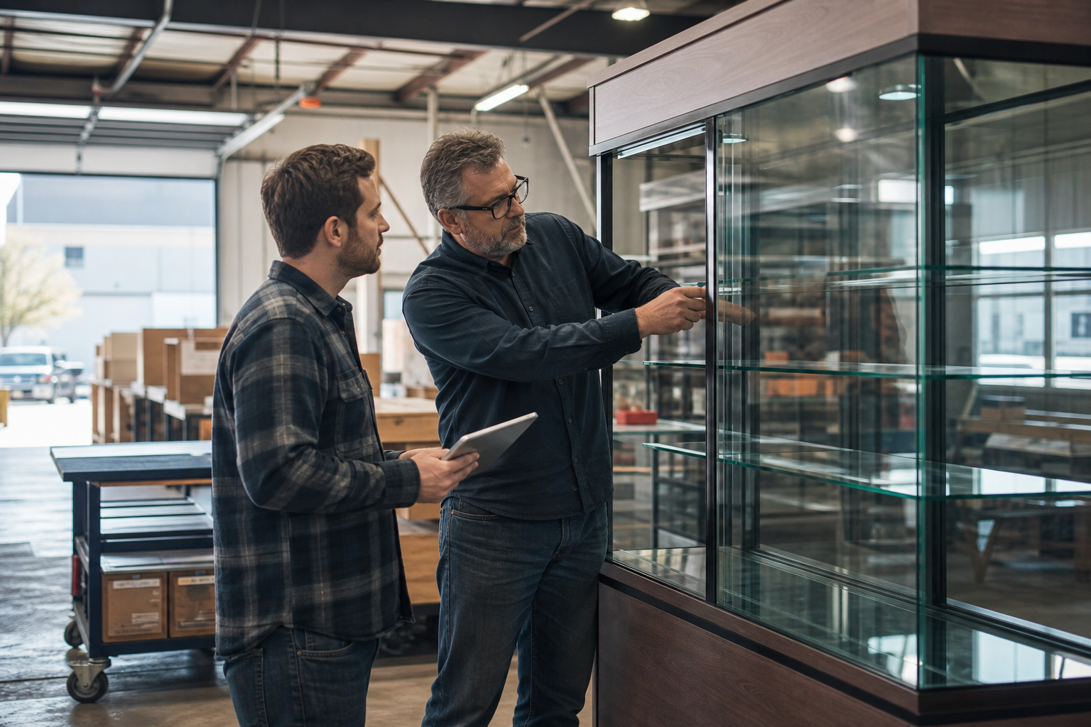 Supplier reliability and local benefits for Edmonton projects — glass display cases