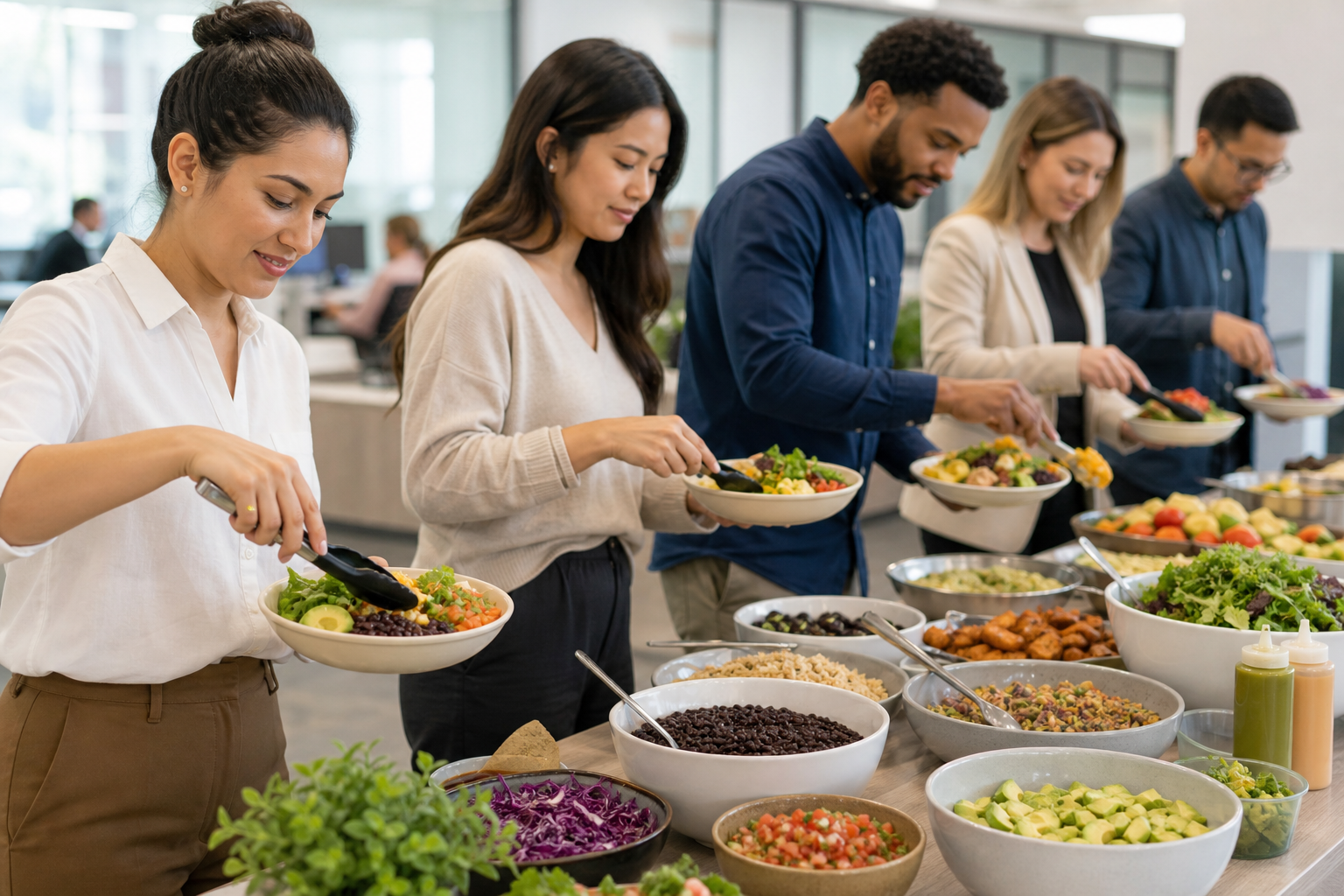 6. Protein-forward vegetarian and vegan Mexican bowls for wellness programs — Mexican corporate catering ideas