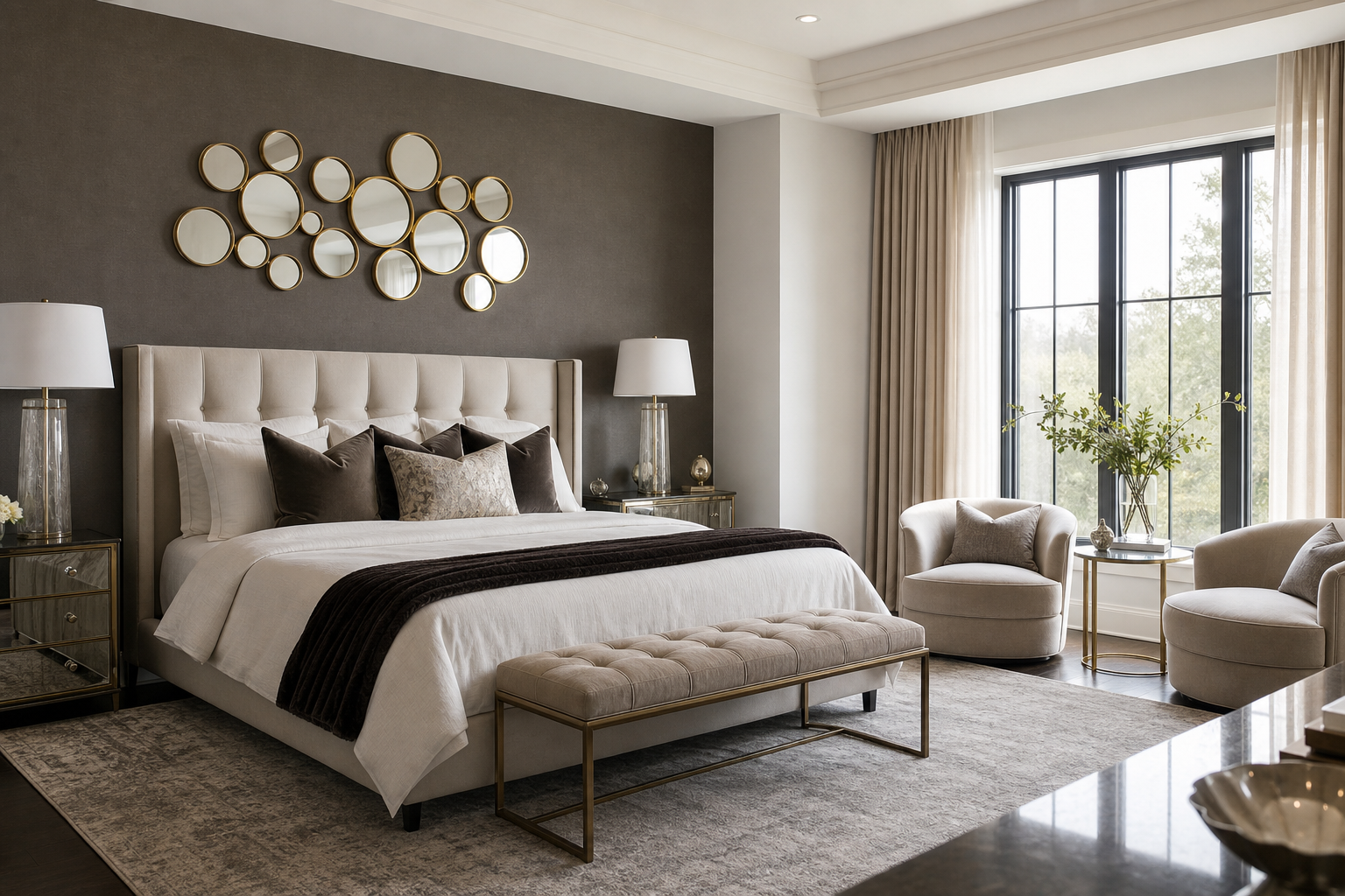 5. Create texture with a cluster of small decorative mirrors — mirror decor ideas
