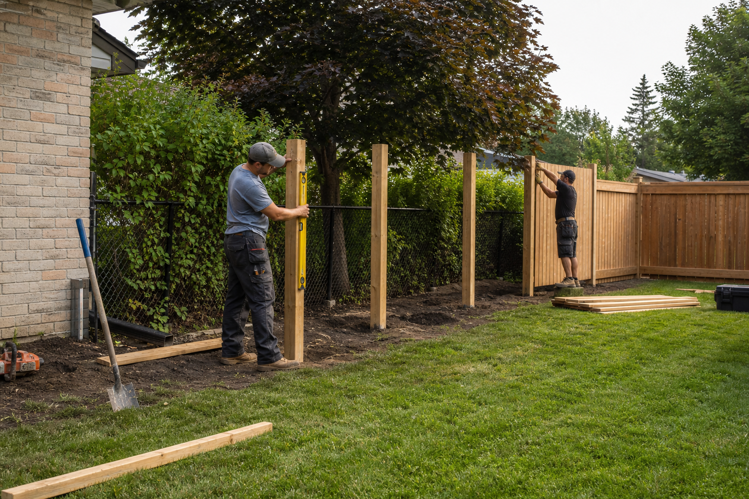 What to expect on installation day: a step-by-step sequence — new wood fence installation