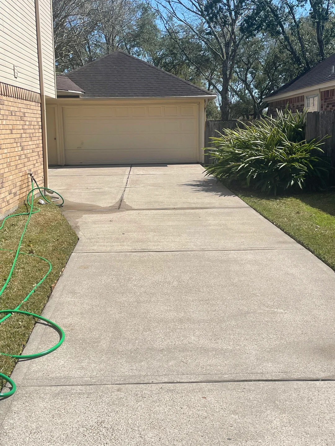 Pressure Washing Driveway After