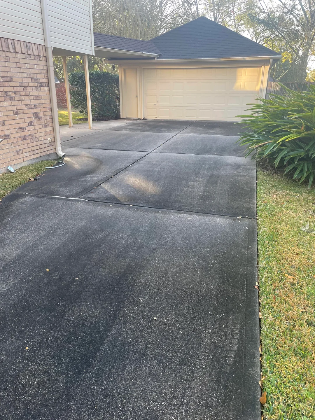 Pressure Washing Driveway Before