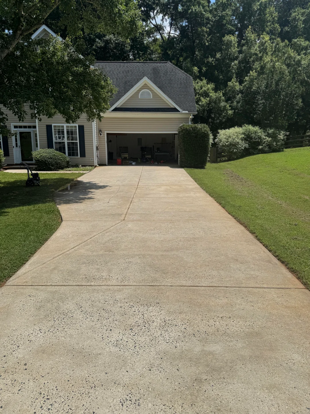 Pressure Washing Driveway After