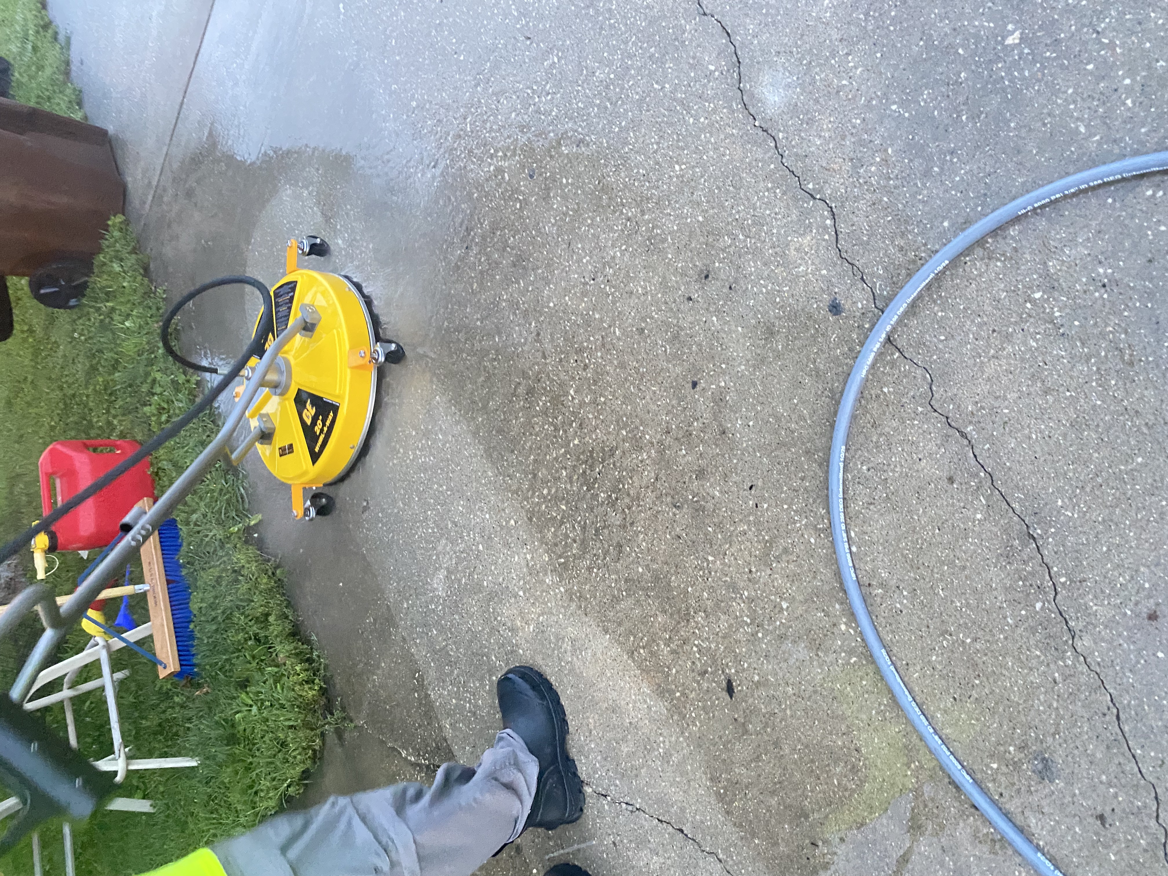 Working on a home exterior