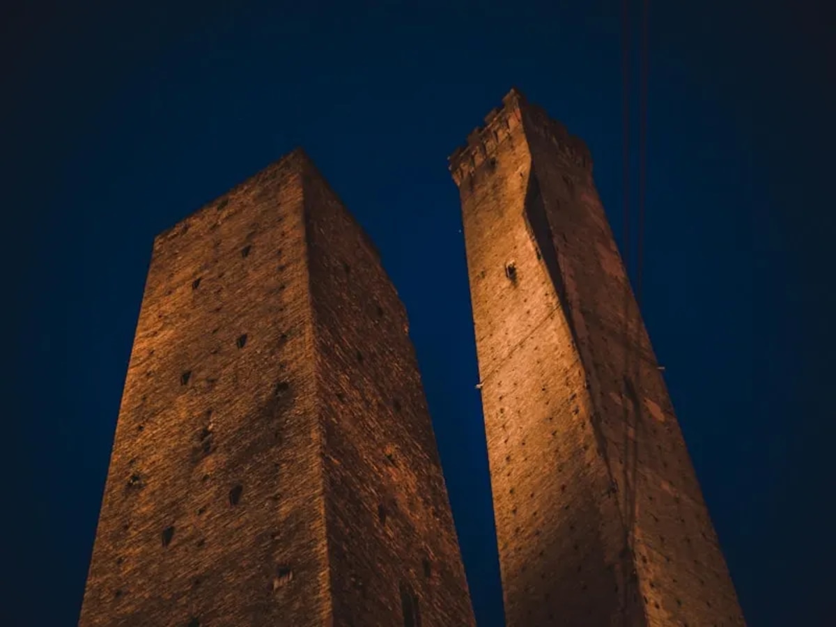 Bologna historic streetscape, Italy