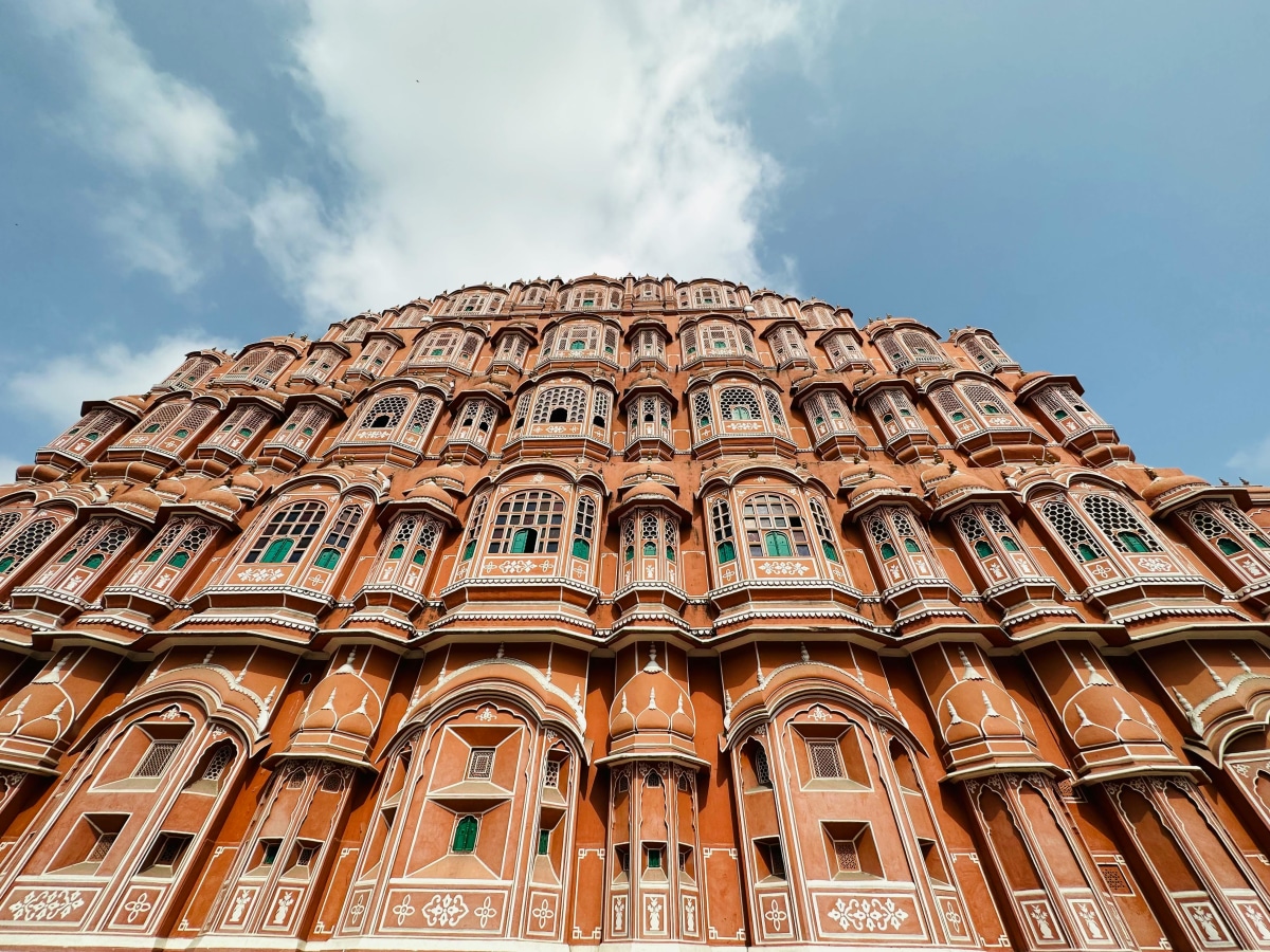 Explore the intricate architecture of Hawa Mahal, Jaipur's iconic landmark.