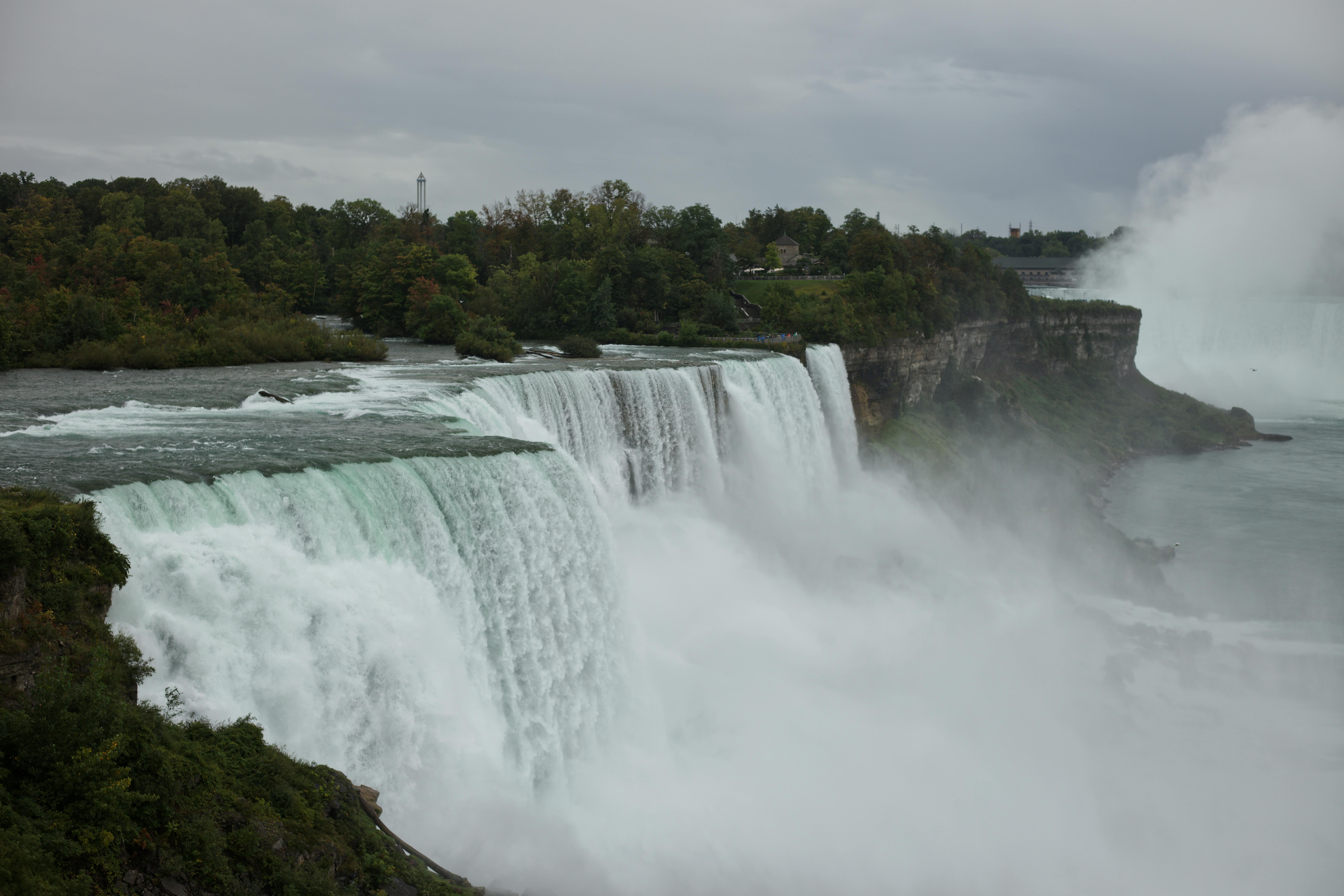 Niagara Falls Hornblower boat at the foot of the falls