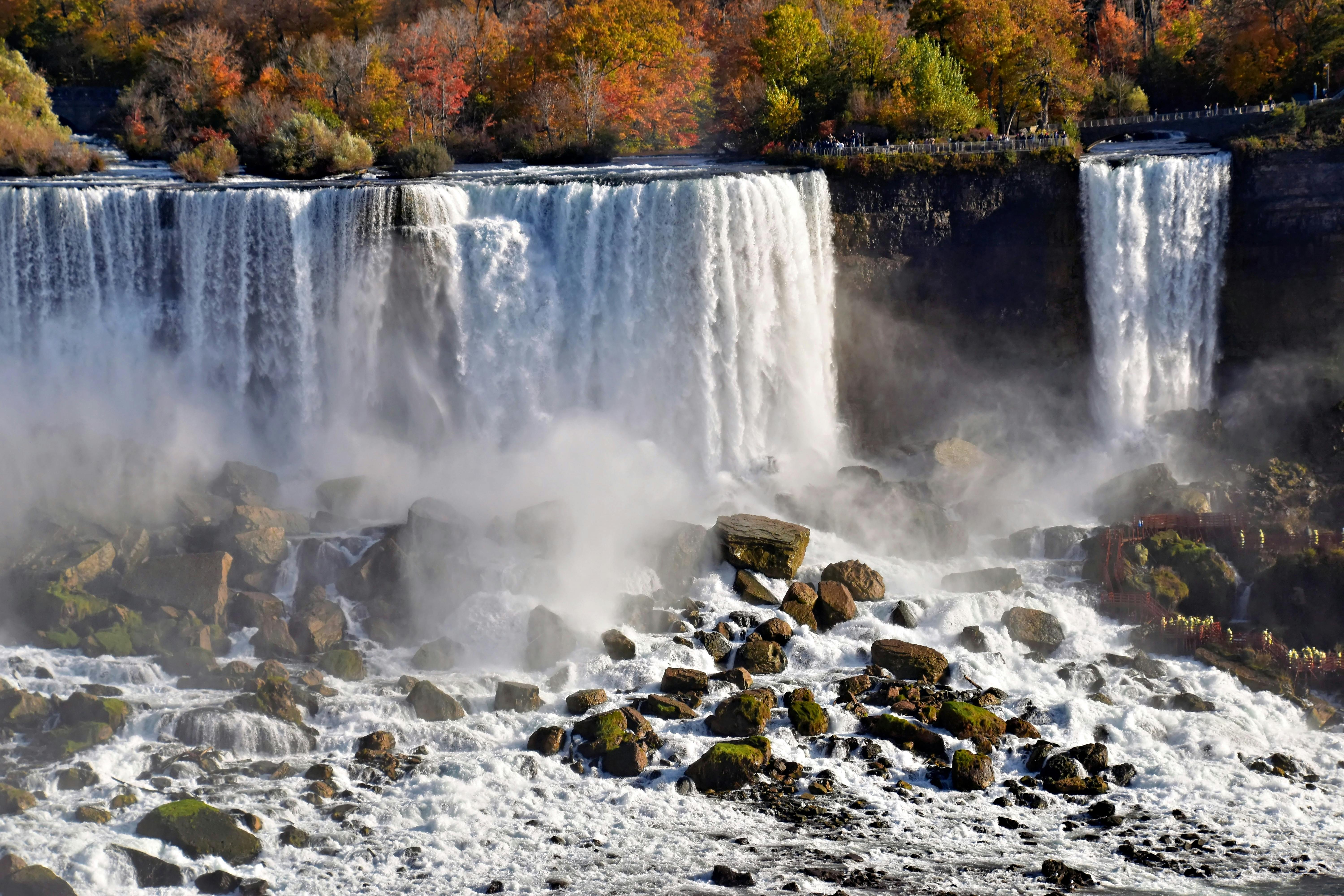 Niagara Falls American Falls and Rainbow Bridge