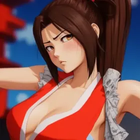 Mai Shiranui in anime style