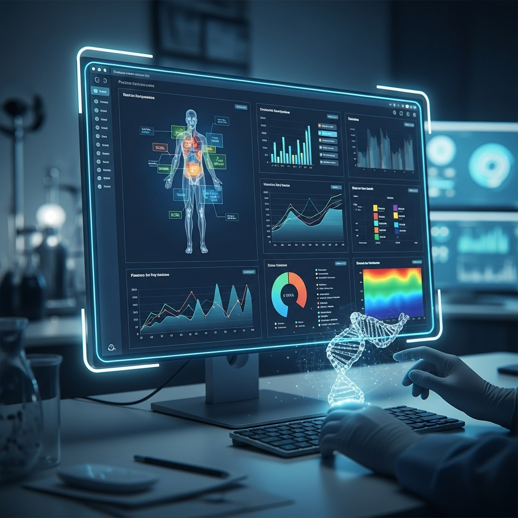 Advanced medical data visualization dashboard with AI predictions