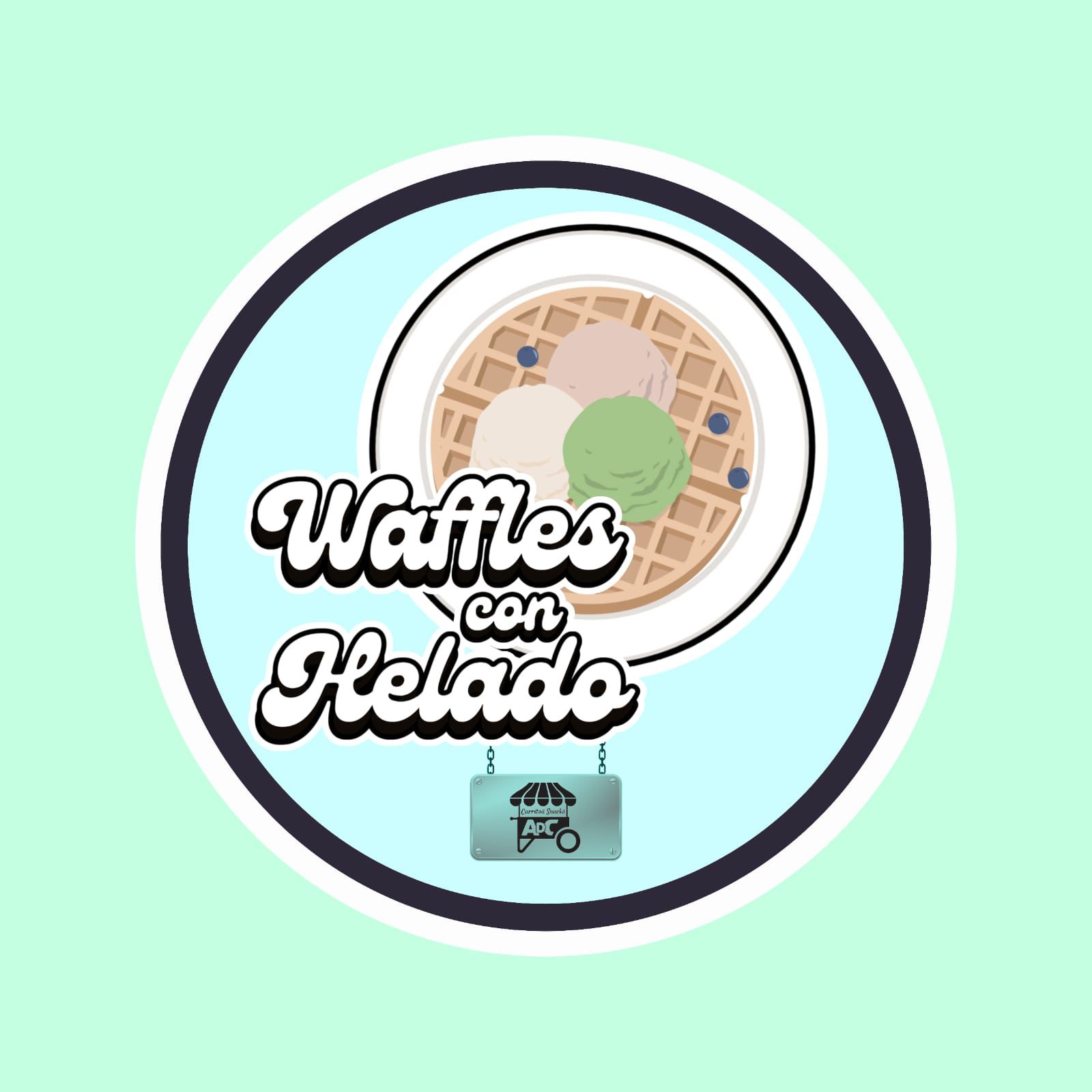 Wafles con helado